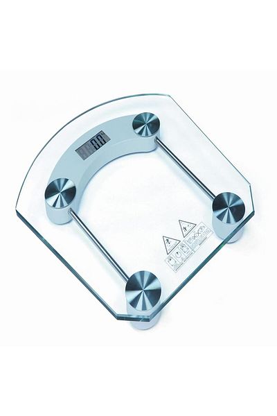 COOYA Digital Bathroom Scale, Highly Accurate Body Weight Scale, Instant On and Off, Sturdy Clear Glass