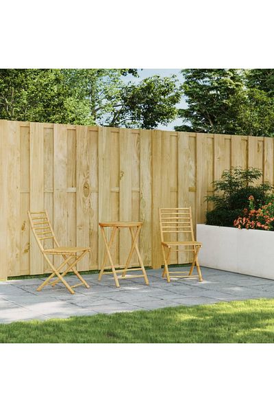 vidaxl 3 Piece Bistro Set Bamboo