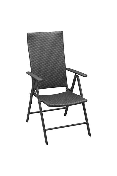 vidaxl 3 Piece Garden Dining Set Black
