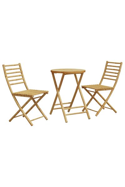 vidaxl 3 Piece Bistro Set Bamboo