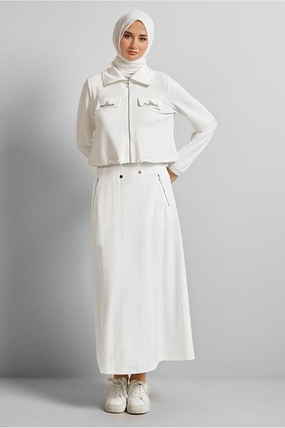 Alvina Stone Detail Skirt Tracksuit Set 45387