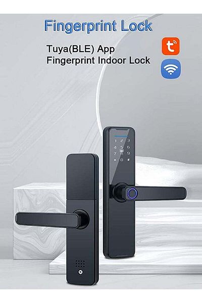 Saharaz 5 IN 1 Double Bolt Smart Door Lock, with Fingerprint, Keypad and APP Control, Keep Home Safe