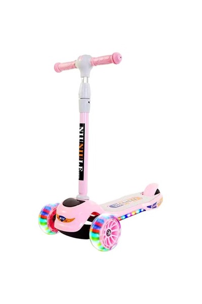 rexa سكوتر ركل قابل للطي بثلاث عجلات مع إضاءة LED، مناسب لعمر 3 سنوات فما فوق...