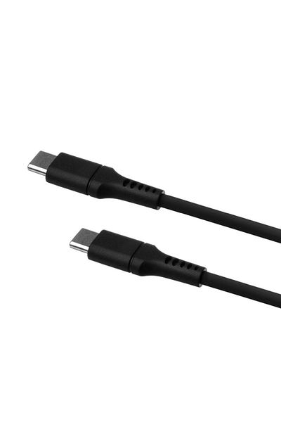 FIXED | Płynny kabel silikonowy USB-C/USB-C, 2m, 60W | FIXDLS-CC2-BK