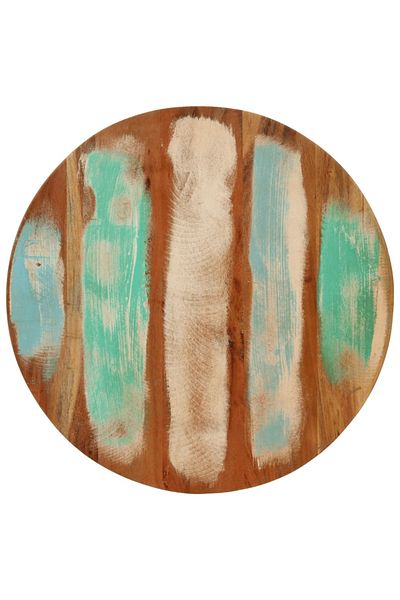 vidaxl Coffee Table Ø50x35 cm Solid Wood Reclaimed and Steel