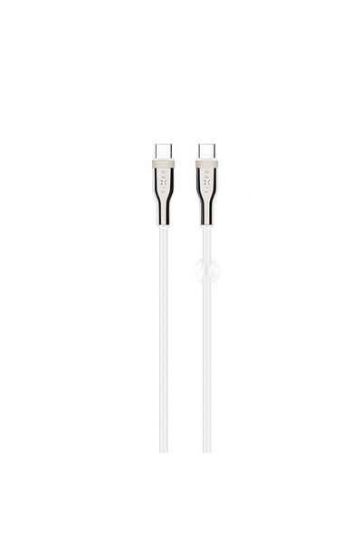 FIXED | Kabel w oplocie USB-C/USB-C, 2m, 100W | FIXDB-CC2-WH