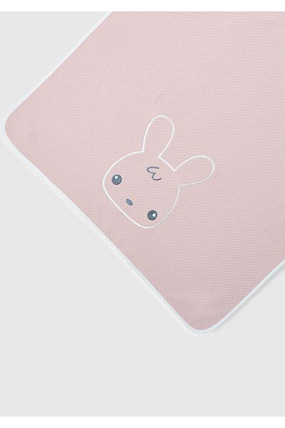 United Colors of Benetton Baby Dust Pink Graphic Embroidered Blanket
