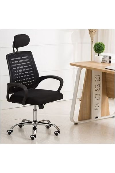 rexa Adjustable Mesh Office Chair Black/Silver