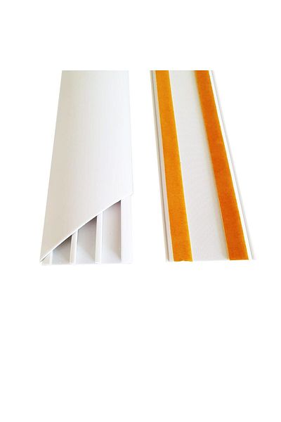 Canalux PVC Floor Cable Duct 70x18mm with Adhesive White 2m/pc