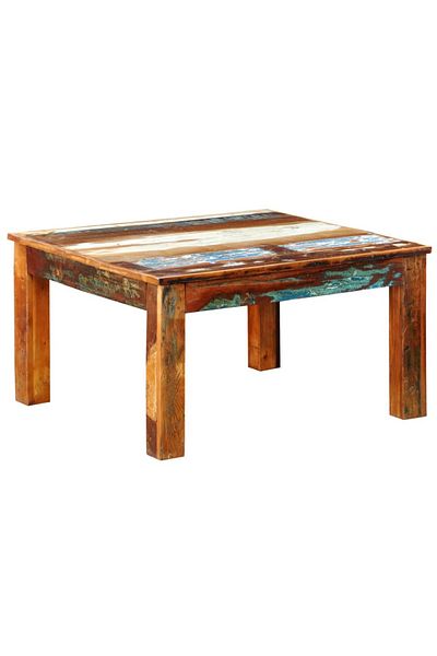 vidaxl Coffee Table Square Reclaimed Wood