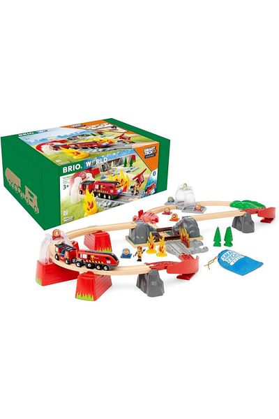BRIO Smart fire engine train set