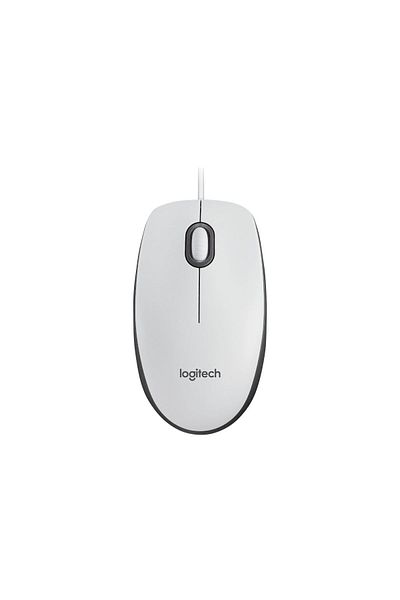 logitech | Mysz | M100 | Przewodowa | USB-A | Biała