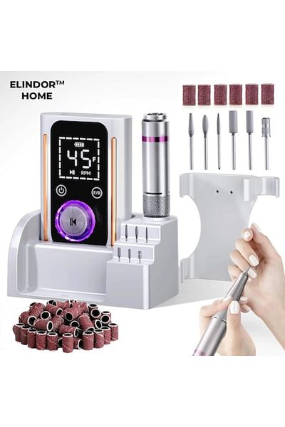 Elindor Freza Portabila Unghii Elindor® 45000 RPM, Pila Electrica Profesionala