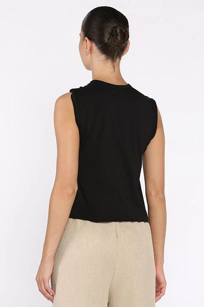 GÜLSELİ Black Front Tie Shoulder Buckle Women's Blouse