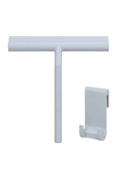 Aptel Shower squeegee, silicone, gray, 19x21 cm