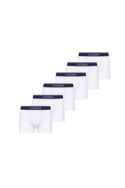 LAUMA Men's White Boxers 6 Pack