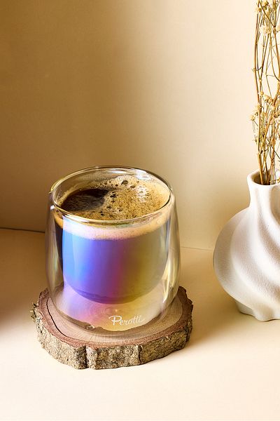 Perotti Cidar Colors Heat Resistant Double Wall Glass Cup 300 ml