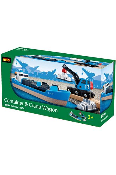 BRIO Ship and wagon with crane