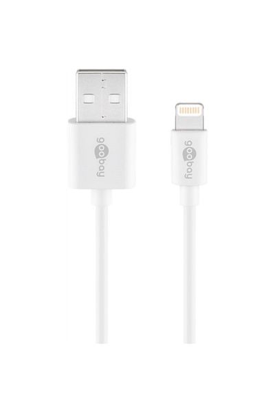 goobay | Męski | 4-pinowy USB Typ A | Męski | Apple Lightning | Biały | 1 m
