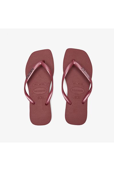 Havaianas Papuci maro pentru femei Square Logo Metallic