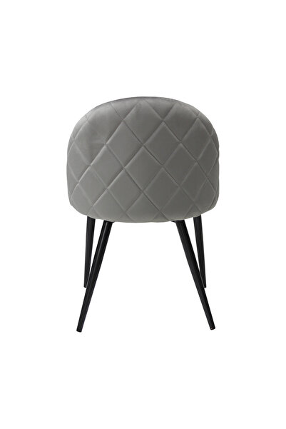 ARTA DOOR Set 2 Scaune Bella Gri Picior Negru, HoReCa, Bucătărie , Living, Birou, Dormitoare, Holuri