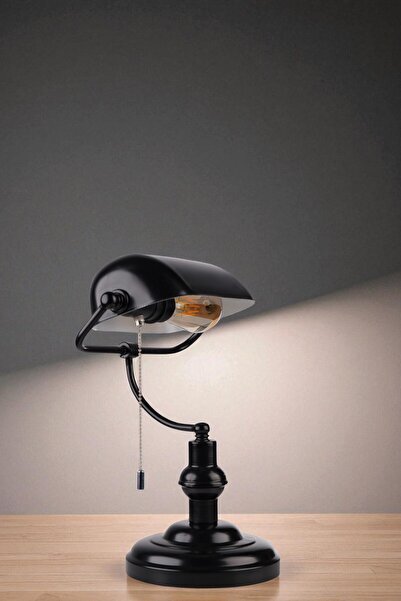 Lumexx BANKER SİYAH MASA LAMBASI