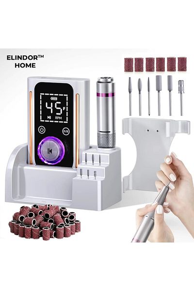 Elindor Freza Portabila Unghii Elindor® 45000 RPM, Pila Electrica Profesionala