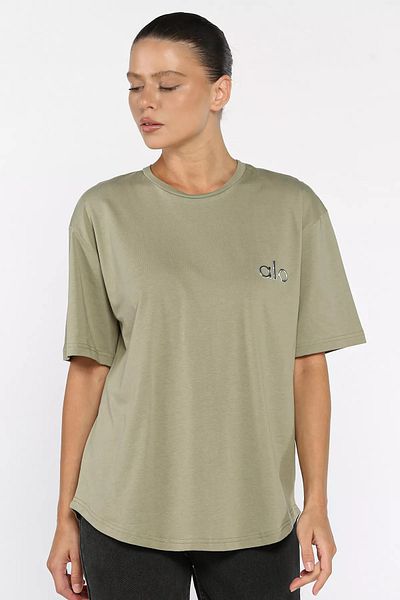 GÜLSELİ Tricou casual de bază cu imprimeu kaki