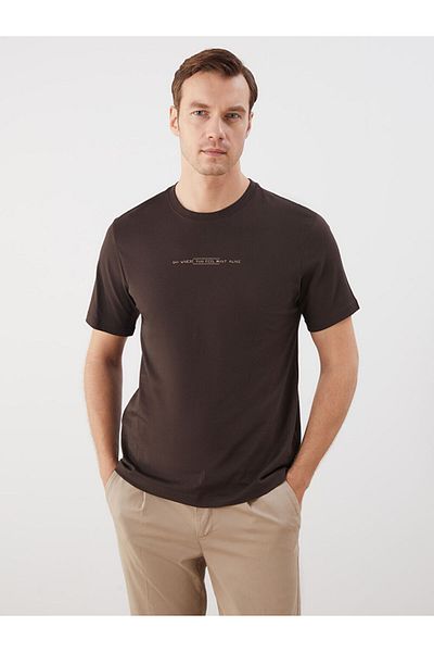 LC Waikiki New Season Crew Neck Printed Combed Cotton Men's T-Shirt - S5Pi69Z8