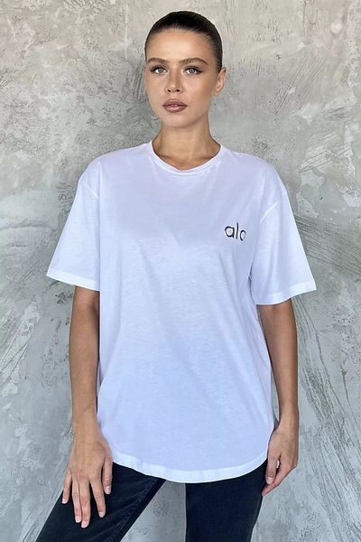 GÜLSELİ Λευκό εμπριμέ Casual Basic T-shirt