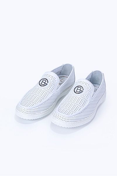 Vantaggio Мъжки мокасини Axis White 100% от естествена кожа