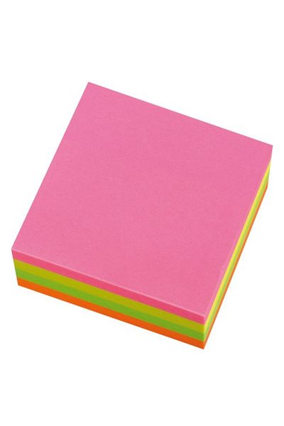 Herlitz Sticky Notes Block, 80 Sheetsx4, Material Paper, Dimension 75x75mm, Assorted Pale Colors