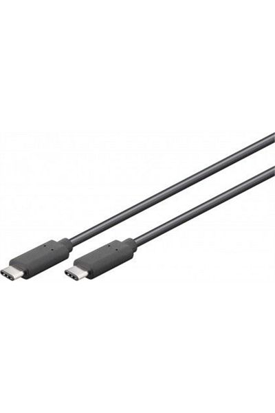 goobay | Kabel USB-C | Męski | 24-pinowy USB-C | Męski | 24-pinowy USB-C | Czarny | 3 m