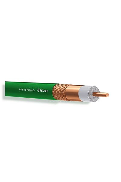 REÇBER CABLU COAXIAL RECEPTOR RG U6 MINI VERDE