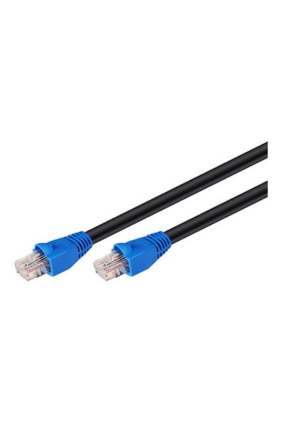 goobay CAT 6 Outdoor Patch Cable, U/UTP, 50 m, Black