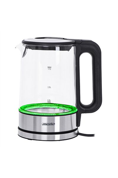 MESKO | Czajnik | MS 1301b | Elektryczny | 1850 W | 1,7 L | Szkło/stal nierdzewna