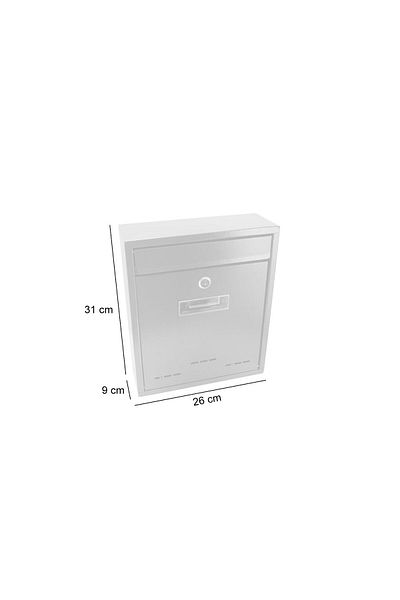 Strend Pro Mailbox, brown, 26x9x31 cm, Flatblock