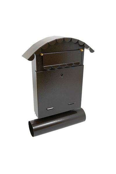 damech Mailbox, with space for newspaper, brown, B6 format, 24.5x7x36.5 cm,