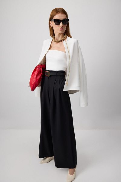 Touché Privé Pleated Crepe Trousers Pleated Crepe Trousers