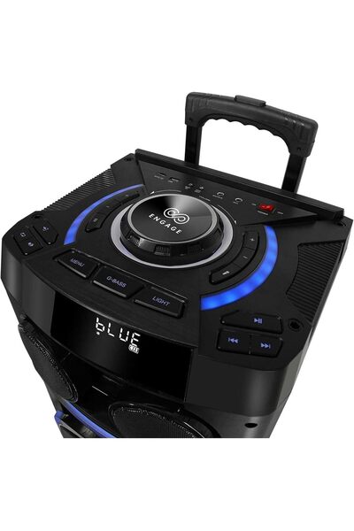 Engage Party Speaker (EPS1222), Black - 100W Bluetooth Speaker with Built-In Disco Lights