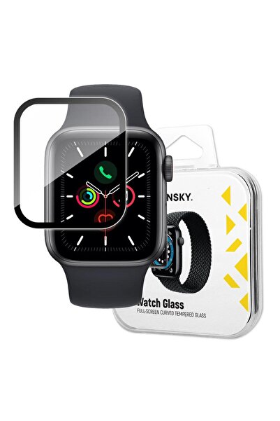 WOZINSKY Sticlă de protecție hibridă pentru Apple Watch 4/5/6/SE 44mm, neagră