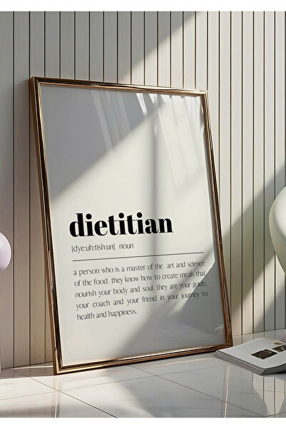 DES VU PRINT Diyetisyen Posteri, Diyetisyen Ofis Dekor Çerçevesiz Poster