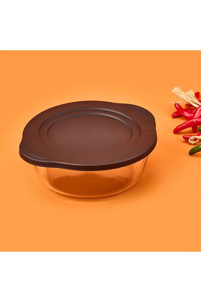 Paşabahçe Covered Pyrex - Transparent / Black - 2.2 Lt