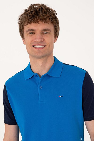 U.S. Polo Assn. Men's Regular Fit Navy Blue Polo Neck T-Shirt 50306790-Vr033