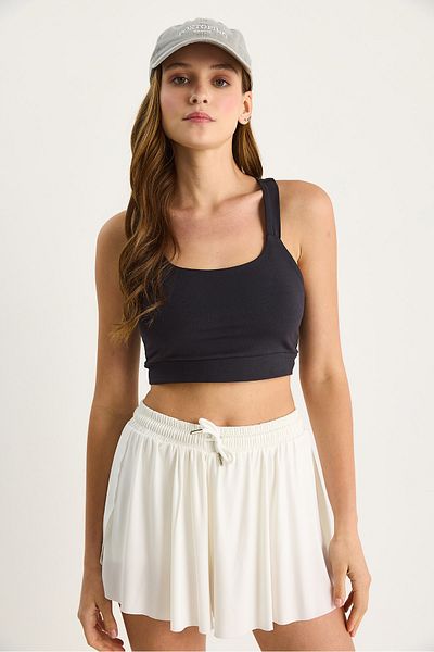 Bianco Lucci Women's Sports Crop Undershirt 60251252