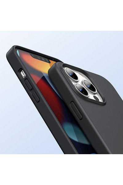 Ugreen Gumowe elastyczne silikonowe etui pokrowiec iPhone 13 Pro Max czarny