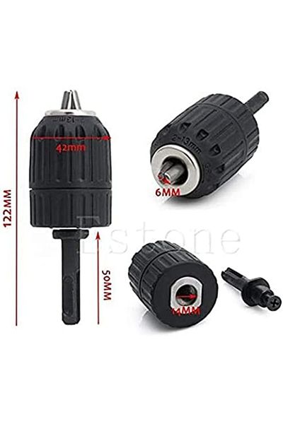 Generic CARABAZ 1/2-20UNF Pro HSS 13MM Keyless Drill Chuck Converter + SDS Adaptor Accessories