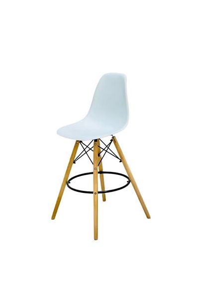 rexa Acrylic Bar Chair and Legs Red Beech with Iron Chassis