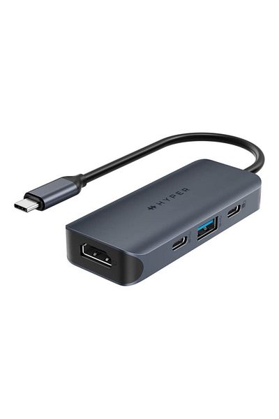 3DHyperStudio Hyper HyperDrive EcoSmart Gen.2 Universal USB-C 4-in-1 Hub w 100 W PD Power Pass-thru