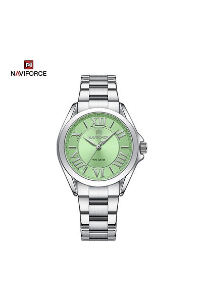 Naviforce NF5037 Modern Design Quartz Simple Fashion Waterproof Wristwatch Stainless Steel Band Girls Clock